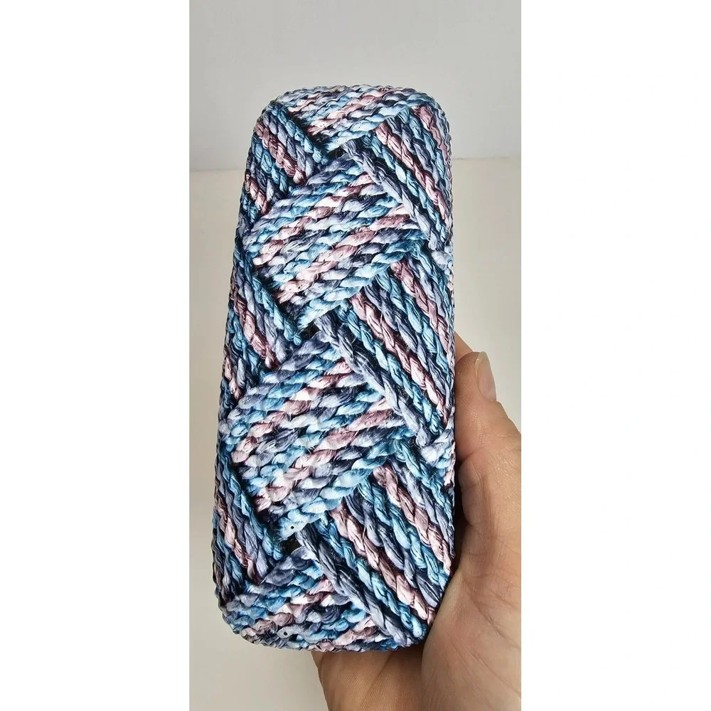 Hard Shell Eyeglass Case Woven Print Blue Pink Purple Velvet Lined